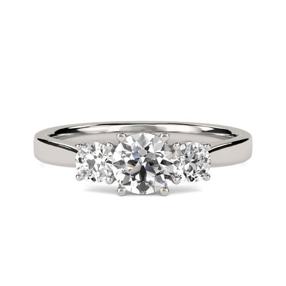 Crossover Round Diamond Trilogy Ring