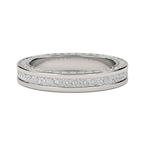 Princess and Round Diamond Full Eternity Ring