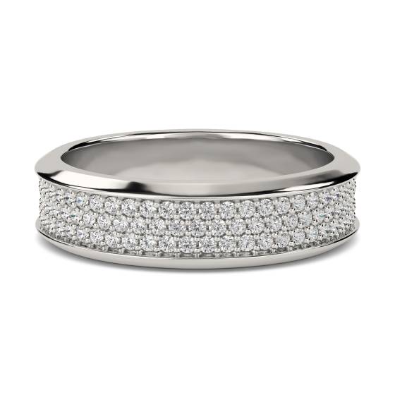 Three Row Round Diamond Full Eternity Ring