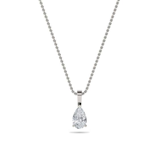 Pear Diamond Solitaire Pendant
