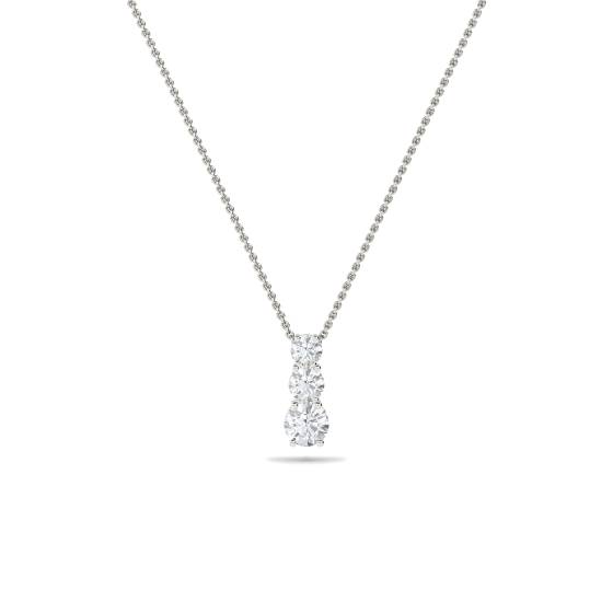 Graduated Round Diamond Trilogy Pendant