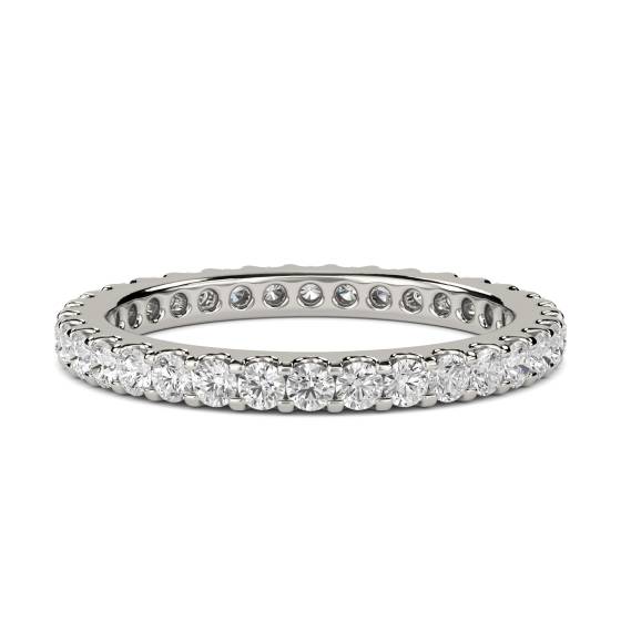 1.00ct SI/F-G Elegant Round Natural Diamond Full Eternity Ring
