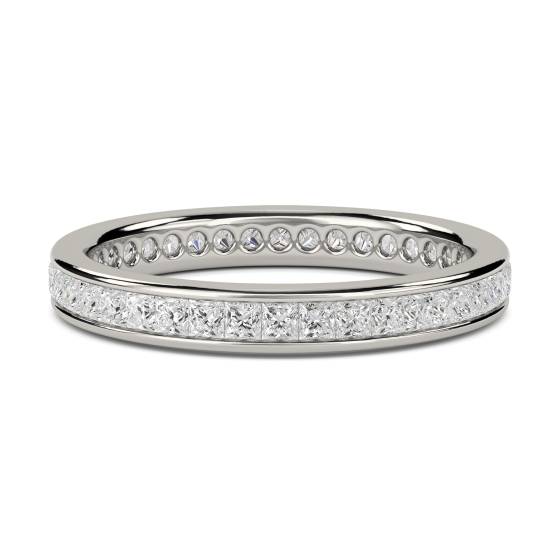 3mm Elegant Princess Diamond Full Eternity Ring