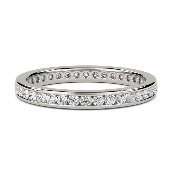 0.50ct VS/E-F Round Natural Diamond Eternity Ring