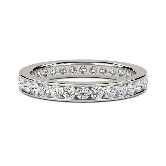 0.77ct VS/E-F Natural Diamond Eternity Ring