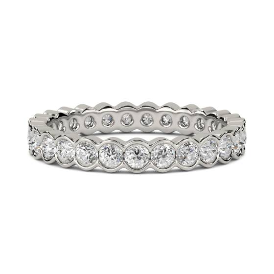 1.00ct Elegant Round Diamond Bezel Set Full Eternity Ring