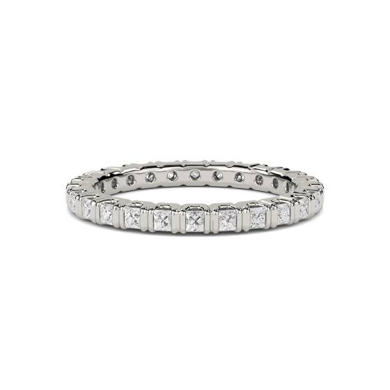 2.5mm Elegant Princess Diamond Full Eternity Ring