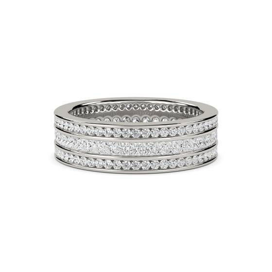 1.50ct 3 Row Diamond Full Eternity and Dress Ring