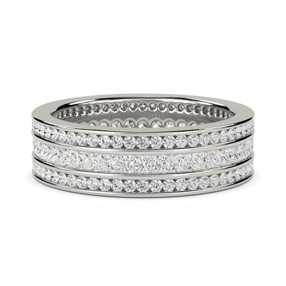 1.50ct 3 Row Diamond Full Eternity and Dress Ring