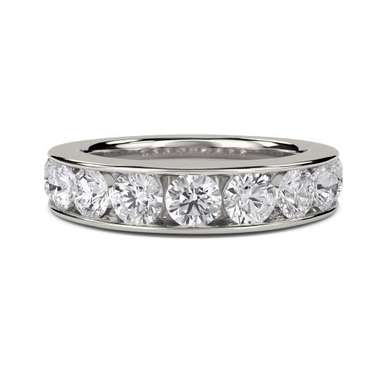 Round Channel Set Diamond Eternity Ring