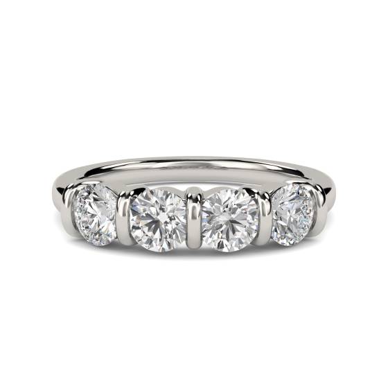 Classic Four Stone Round Diamond Eternity Ring