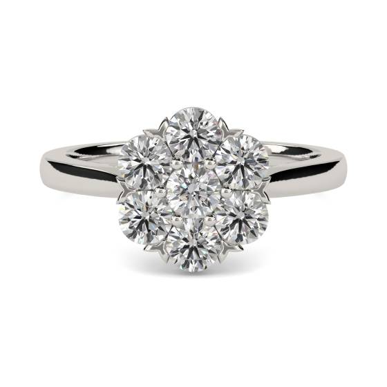 Round Diamond Cluster Ring