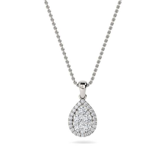Round Diamond Cluster Pendant
