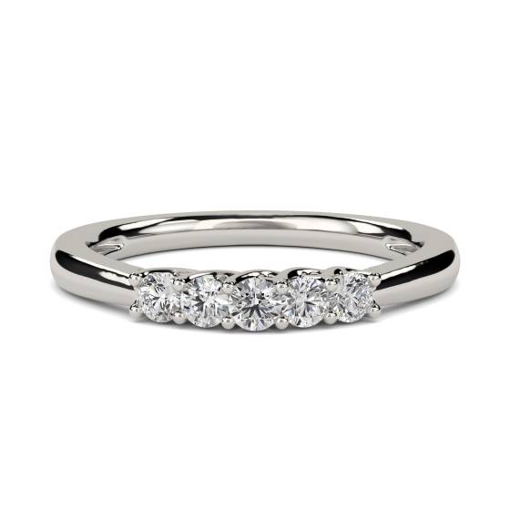 0.25ct VS/E-F Natural Round Diamond Eternity Ring in Platinum