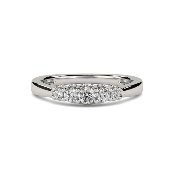 0.25ct VS/E-F Natural Round Diamond Eternity Ring in Platinum