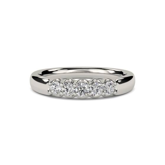 0.25ct VS/E-F Natural Round Diamond Eternity Ring in Platinum