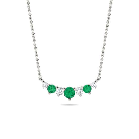 0.35ct Emerald Tiara Necklace