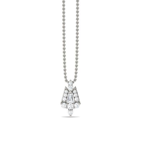 0.45ct Small Reflection Pendant and Chain