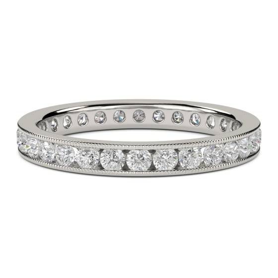 1.50ct Milgrain Round Diamond Eternity Ring