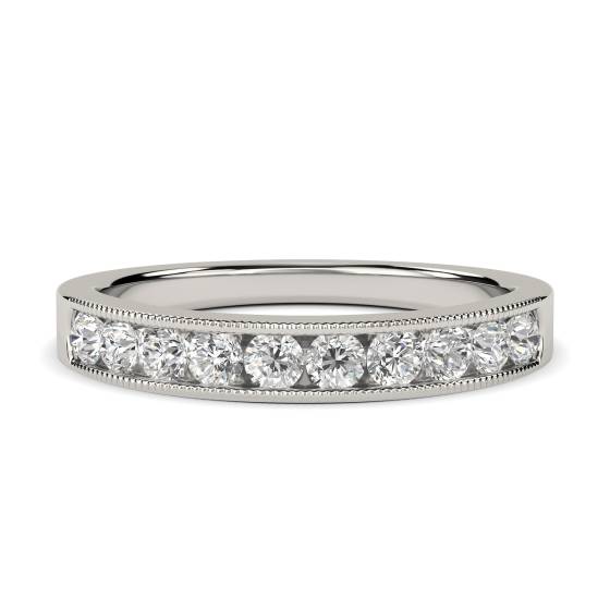 3.5mm Milgrain Round Diamond Eternity Ring
