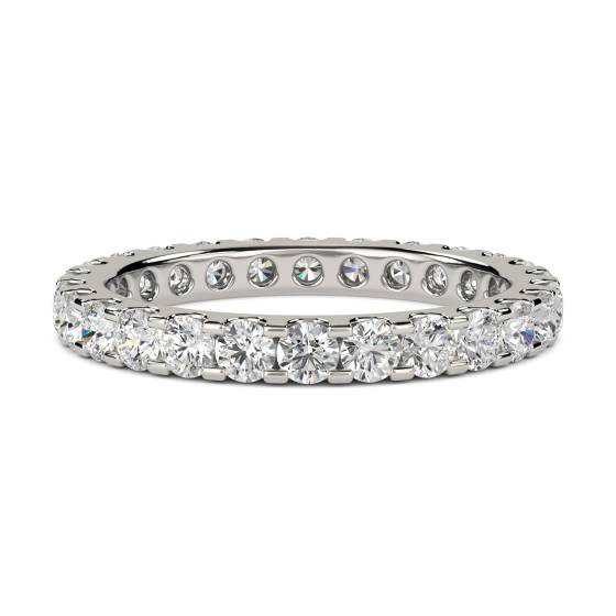 1.03ct VS/E-F Round Natural Diamond Eternity Ring