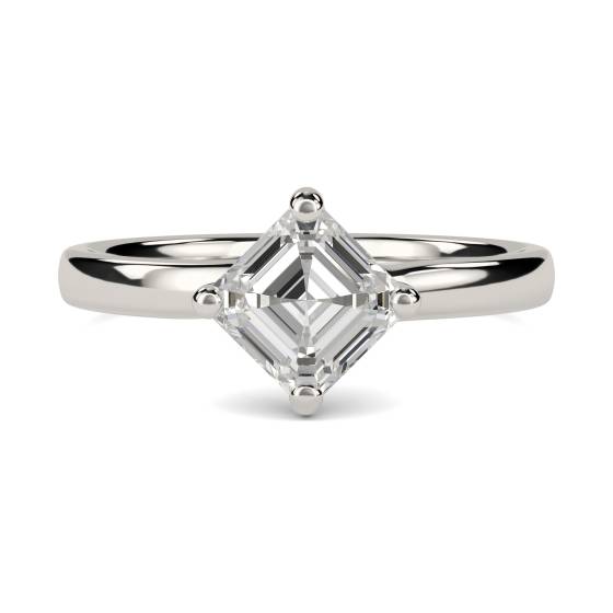 Asscher Diamond Engagement Ring
