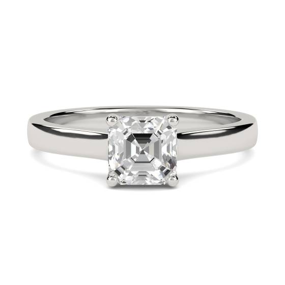 Asscher Diamond Engagement Ring