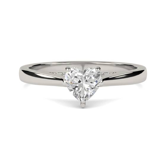 Elegant Heart Diamond Engagement Ring