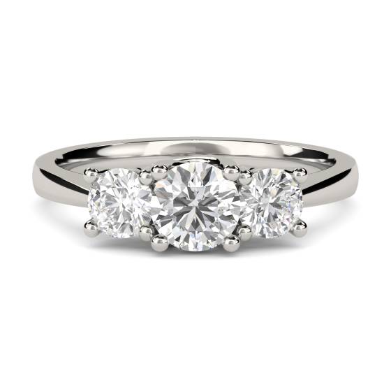Lavish Round Diamond Trilogy Ring