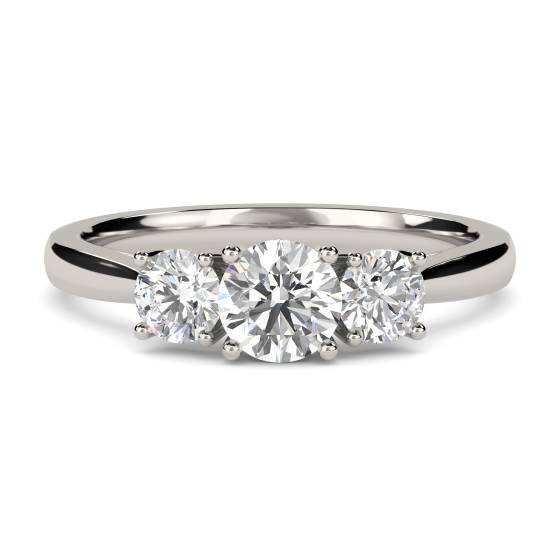 Elegant Round Diamond Trilogy Ring