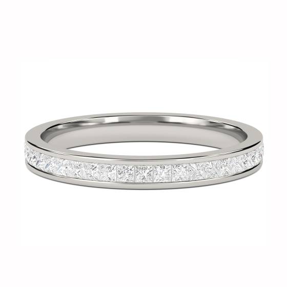 0.50ct VS/F-G Princess Diamond Cut Wedding Ring