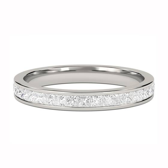 0.75ct VS/F-G Princess Diamond Cut Wedding Ring