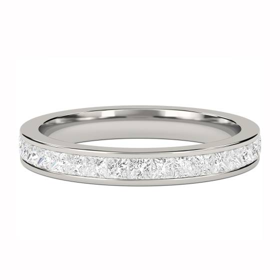 1.00ct VS/F-G Princess Diamond Cut Wedding Ring