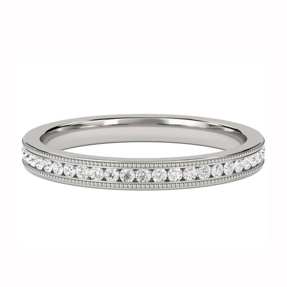 0.35ct VS/F-G Round Diamond Cut Wedding Ring