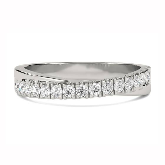 2.5mm Shaped Diamond Wedding Ring