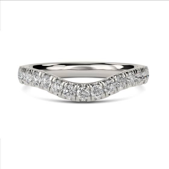 2.5mm VS/F-G Round Diamond Shaped Wedding Ring
