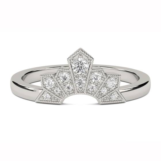 0.10ct VS/F-G Round Diamond Shaped Wedding Ring