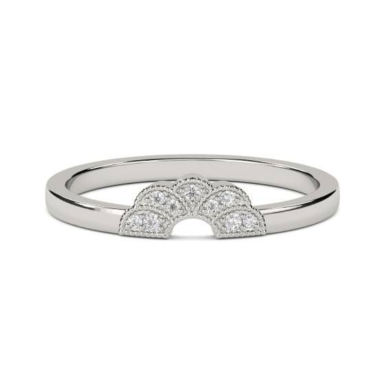 0.10ct VS/F-G Round Diamond Shaped Wedding Ring