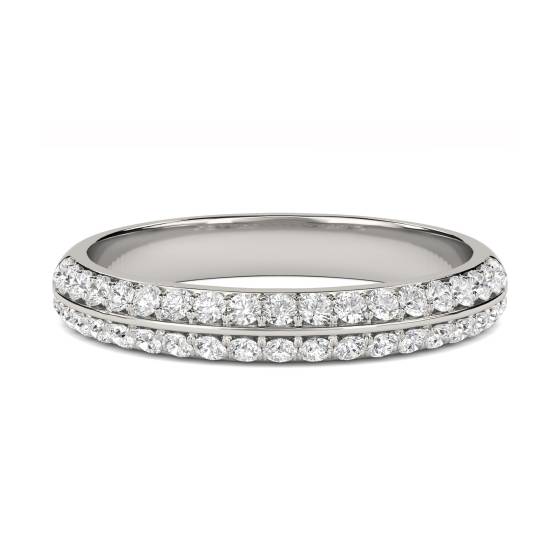 3mm Diamond Set Knife Edge Band