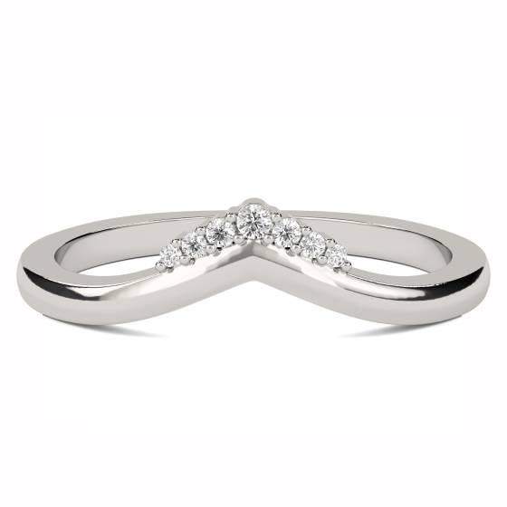 2mm Round Diamond Shaped Wedding Band