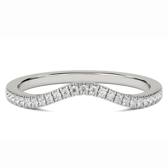 2mm Shaped Diamond Wedding Ring