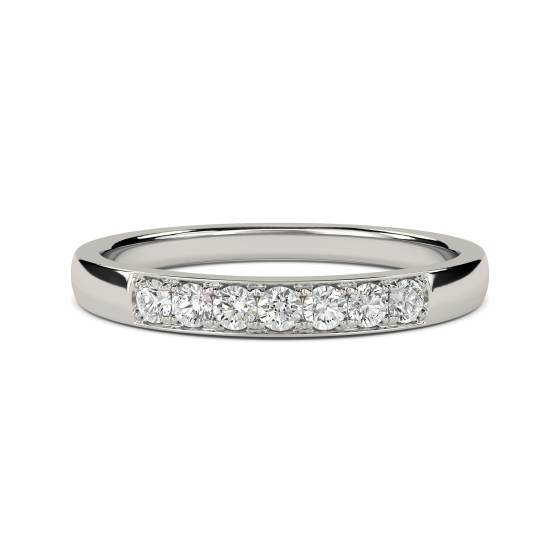 0.15ct VS/E-F Natural Round Diamond Eternity Ring in Platinum