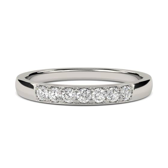 0.15ct VS/E-F Natural Round Diamond Eternity Ring in Platinum