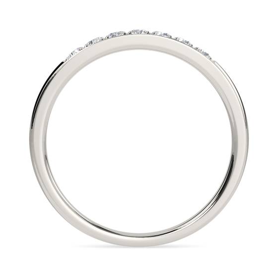 0.15ct VS/E-F Natural Round Diamond Eternity Ring in Platinum
