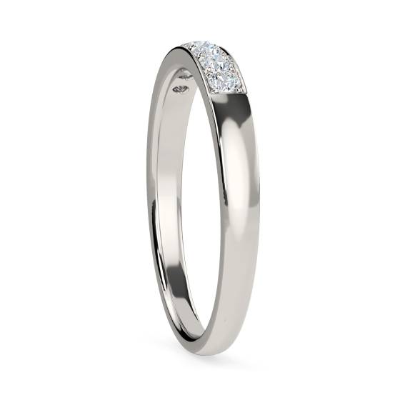 0.15ct VS/E-F Natural Round Diamond Eternity Ring in Platinum
