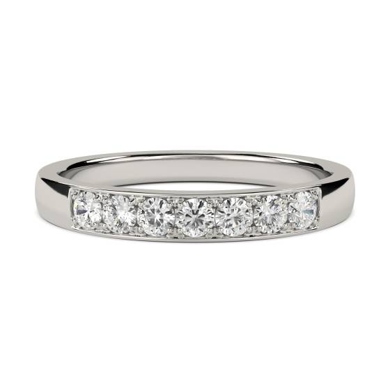 0.25ct VS/E-F Natural Round Diamond Eternity Ring in Platinum