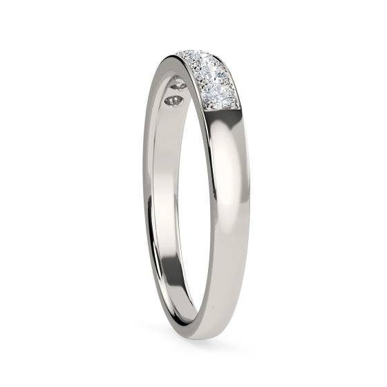 0.25ct VS/E-F Natural Round Diamond Eternity Ring in Platinum