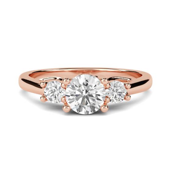 Unique Round Diamond Trilogy Ring