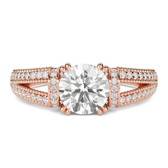 Modern Round Diamond Vintage Ring
