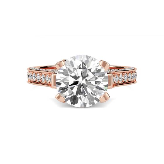 Modern Round Diamond Vintage Ring